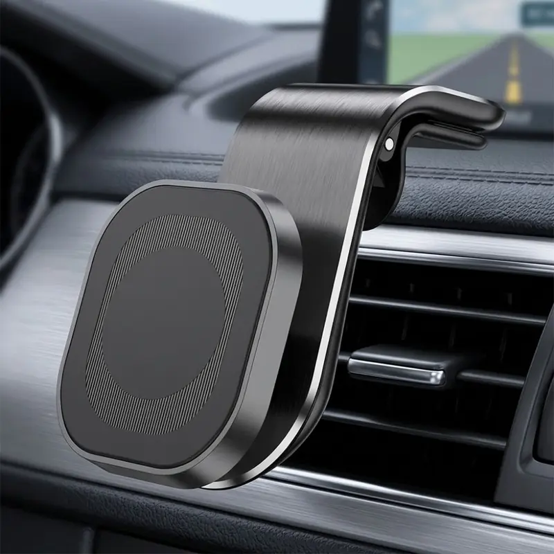 360-Degree Rotating Magnetic Car Phone Mount, Car Cellphone Mount, Magnetic Phone Stand, Cell Phone Mounts, Universal Adhesive Anti-Slip Dashboard Holder for All Phones, Compatible with Car SUV Truck, Durable Shockproof Navigation & Call Device