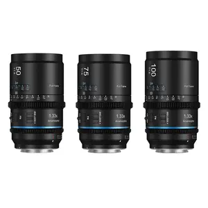 SIRUI Astra 50/75/100mm T1.8 1.33x Full-Frame Autofocus Anamorphic Cine Lens for E/L/Z Mount Cameras, Neutral/Blue Flare