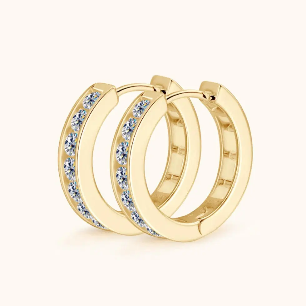 Diamond Huggie Earrings