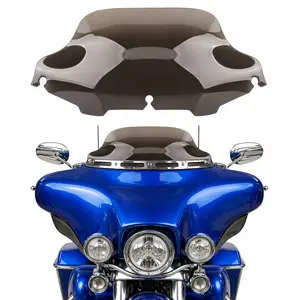 8" Wave Upper Fairing Windshield Aftermarket Replacement for Harley-Davidson Touring 1996-2013 Street Glide Electra Glide Ultra Limited Tri Glide