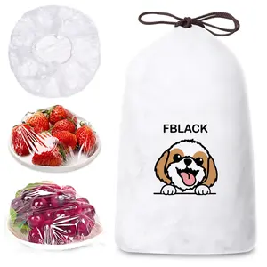 100/300/500Pcs Disposable Food Covers Plastic Wrap, Elastic Stretch Bowl Covers for Kitchen Food Storage, Fresh Keeping Seal Caps for Plates Bowls Dishes