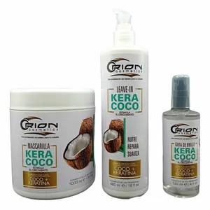 Coconut & Keratin Hair Mask Set Orion 3PCS | With Leave-In Conditioner & Shine Serum for Hydration & Smooth Hair