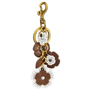 Flower Bag Charms for Women Purse Charms for Handbags Bag Decoration Leather Flower Keychain Retro Aesthetic Keychain Accessories