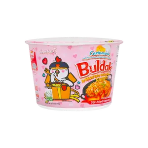SAMYANG Korean Carbonara Stir-Fried Buldak Ramen - Spicy Chicken Flavor Big Bowl, Packaging,  3.7oz