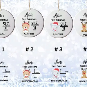 Baby's First Ornament - Personalized Kids gift, - Custom Ceramic - Baby Ornament keepsake  Christmas tree decor, Decoration