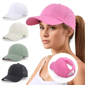 Versatile Women's Ponytail Baseball Cap - Adjustable Quick-Drying Hat for Messy Buns, Ideal for Sports, Outdoor Adventures & Everyday Casual Style