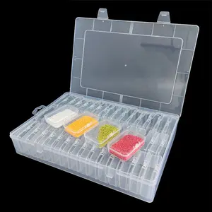 1 Set Diamond Painting Tools and Accessories Transparent Style Multi-Grid Storage Box with Removable Dividers and Lids for Crafters DIY Art Lovers, Diy Diamond Arts Box