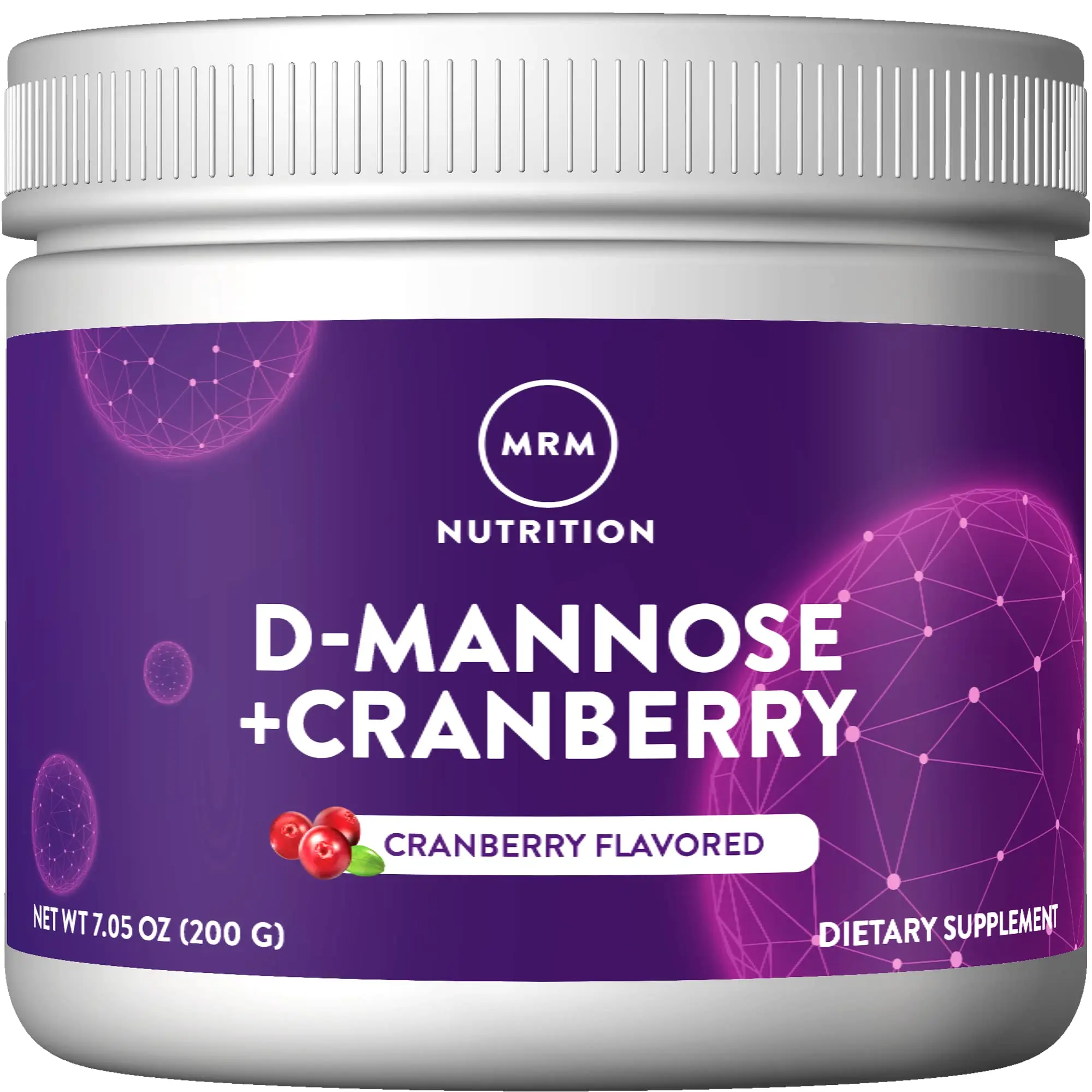 MRM Nutrition D-Mannose + Cranberry Powder – Cranberry-Flavored Drink Mix for Urinary Tract & Bladder Health – Low Sugar, Vegan, Gluten-Free, Non-GMO – 40 Servings