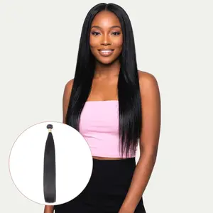 Brazilian Straight 100% Human Hair Bundles - Sleek Silky Smooth Virgin Hair Extensions for Chic Bone Straight Look & Radiant Confidence - 10-32" Lengths - Natural 1B Color - Machine Double Stitched - 100g per Bundle