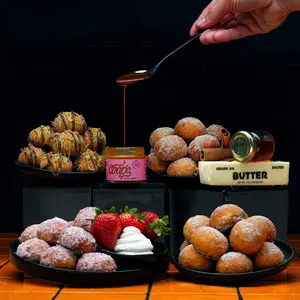 Hot Box Pretzels Sweet Pack| 4 Bags Soft Pretzel Bites | Cinnamon, Honey Butter, Strawberries & Cream, Dubai Chocolate 30g Flavor Packets | 4 8oz Bags + 4 Seasoning Packets(30g) + Dubai Chocolate Kit | Clean Ingredients, No Artificial Flavors