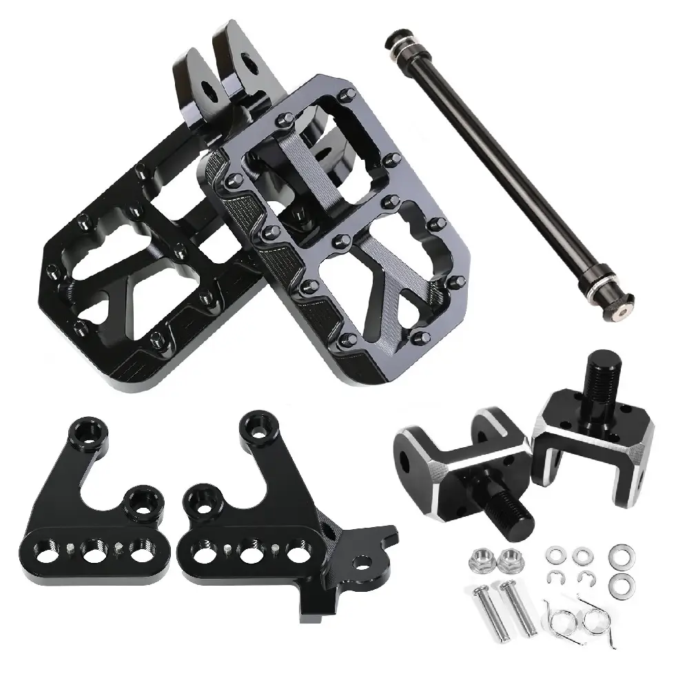 Clean CNC Aluminum Alloy Foot Pegs for Surron Light Bee X S Pedals for Segway X160/X260 Foot Peg Brackets, Pedal Connection Bracket, Foot Peg Mount Bracket Support Brace, Ebike Suron Modified Accessories Parts