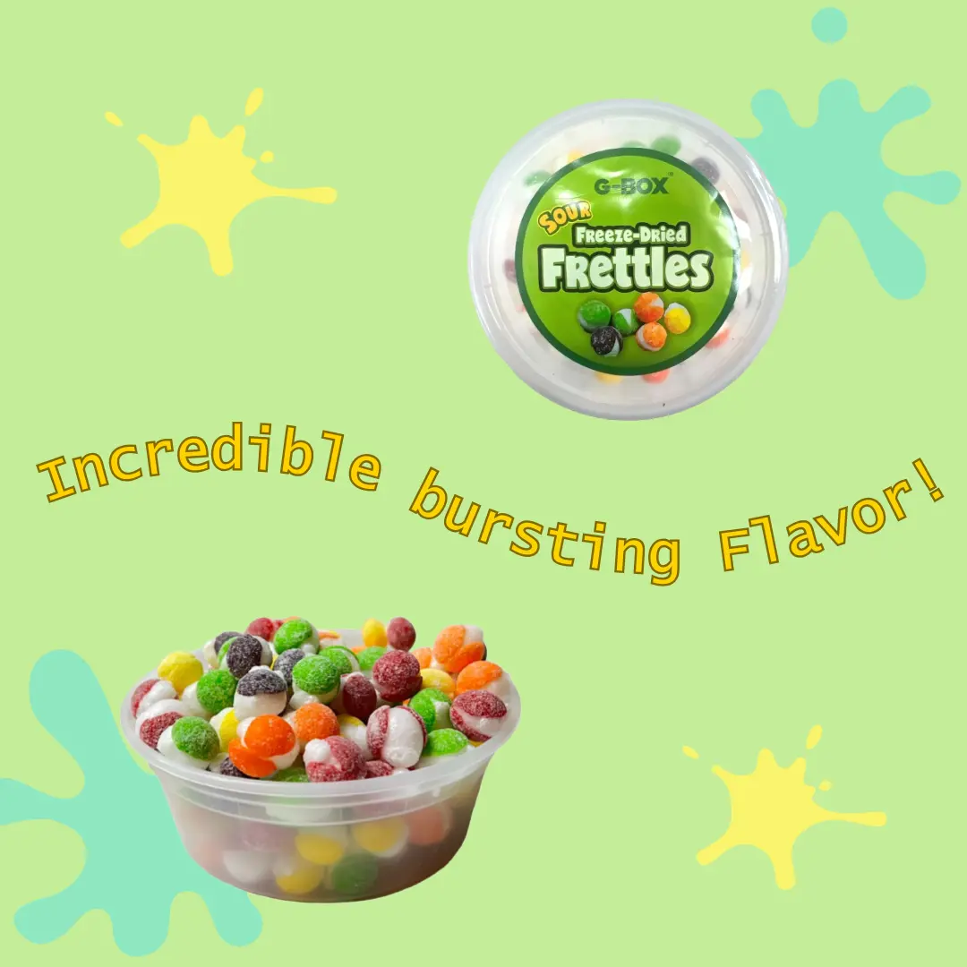 G-Box Freeze-Dried Corn Candy, Tangy-Sweet Snack, Air-Tight Sealed Deli Container