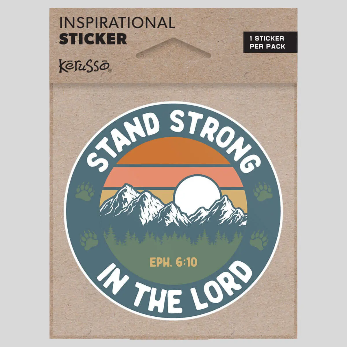 Kerusso Water Resistant Vinyl Bike Sticker - 3.25"x3.25", 1 Unisex Faith-Based Casual Sticker, Keep the Faith DIY Scrapbooking & Stamping Accessory, Stainless Tumbler Decor Reminder