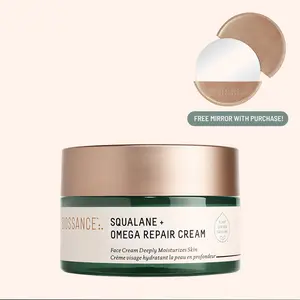 Biossance Squalane + Omega Repair Cream - Ultra-Moisturizing Face Cream - Skin Care with Hyaluronic Acid, Ceramides, Squalane - Ideal for Dry & Sensitive Skin, Intense Hydration Moisturizer