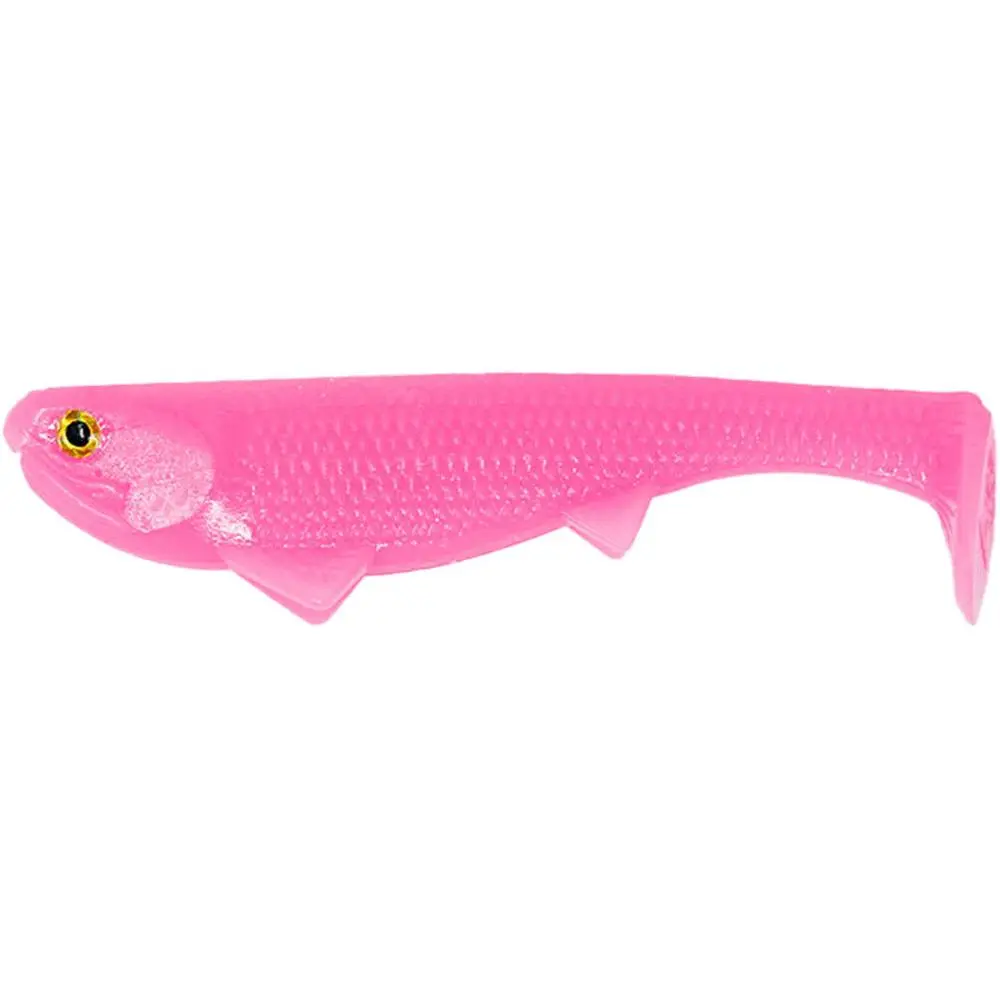 Optimum 4.5 in Weedless Shad Swimbait - Ribbed Boot Tail, Panic Action, Reduces Rolling, Baby Boom Boom, Tight Shad Vibes, 3 Packs, Heavy Cover Use, High Speed, Soft Plastic Lure for Trophy Bass, Fishing Soft Plastic, Ribbed Tail