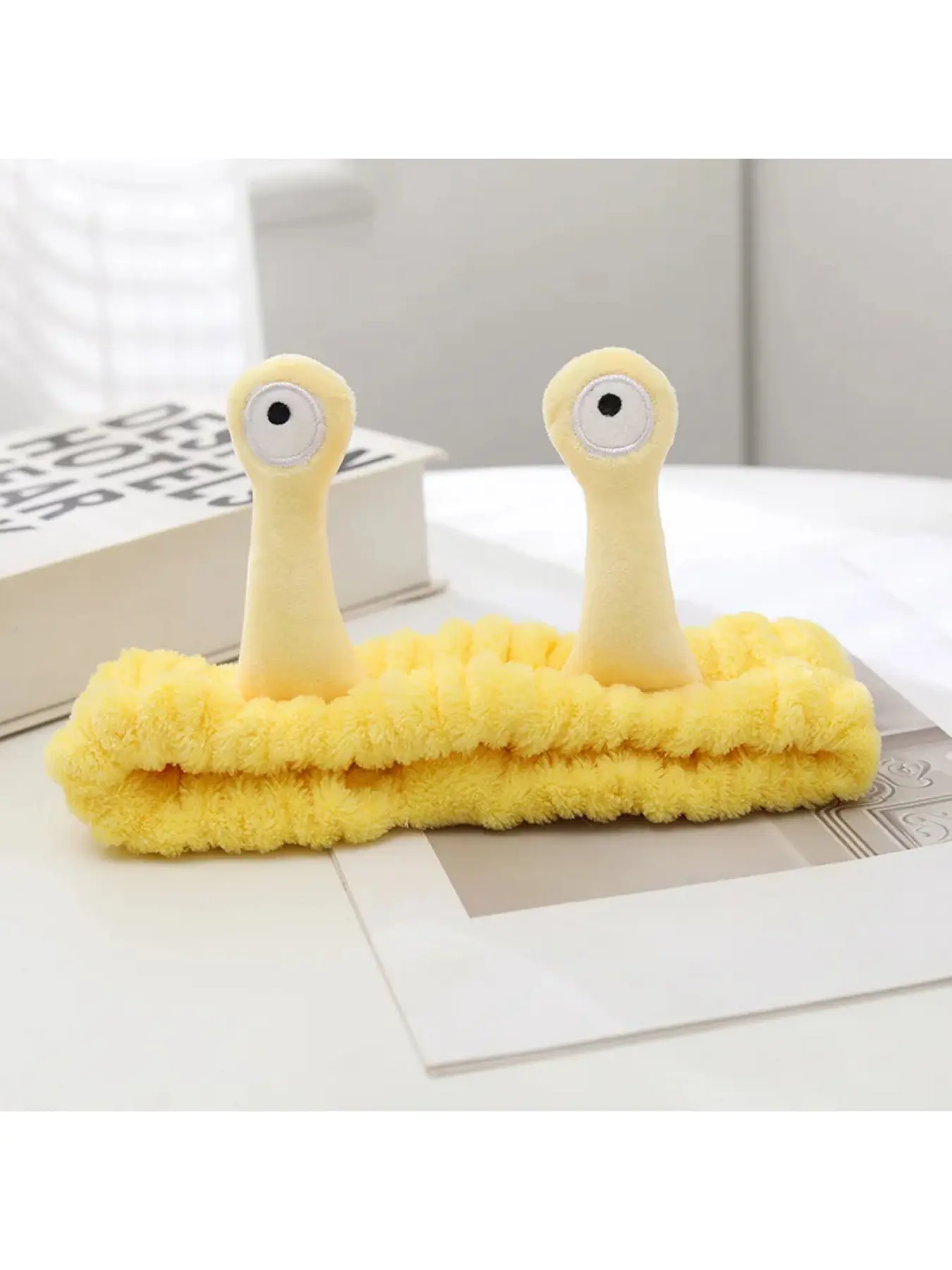2026 New Cartoon Cross-border Funny Snail Face Wash Headband, Cute Plush Headband Suitable for Women's Face Washing and Makeup, Plastic Headbands