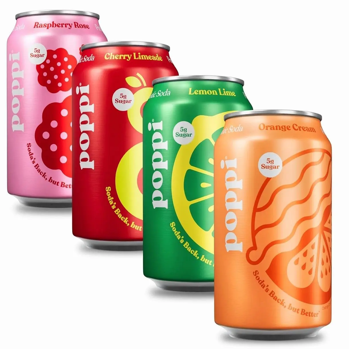 Poppi Sparkling Prebiotic Soda Beverage with Apple Cider Vinegar, Seltzer Water and Fruit Juice, Trend Setters Variety Pack, 12 Fl Oz, Pack of 12, Packaging May Vary
