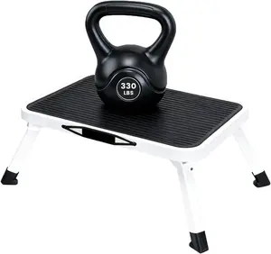 Heavy-Duty Folding Step Stool with Anti-Slip Platform, 330 lb Load, Compact & Portable for Home, RV, Garage, Camping