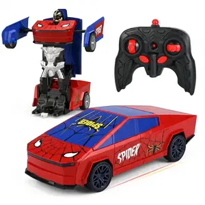 Remote Control Car, Transforming Robot Car for Boys, 2.4GHz RC Vehicle, One-Button Deformation, 360° Rotation, Toy for Kids Ages 3-12