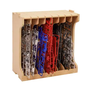 Parts Shelf for Gundam, Model Shelf, Placing Rack, Action Figures DIY Model Making Accessories, MDF Material, Wooden Runner Stand for Gundam Hobby Model Making Parts, GK7
