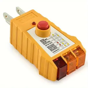 Socket Tester with GFCI Check, Receptacle Tester for Home Standard AC Outlets, Automatic Electric Circuit Polarity Voltage Detector Breaker Tester, Voltage Monitor