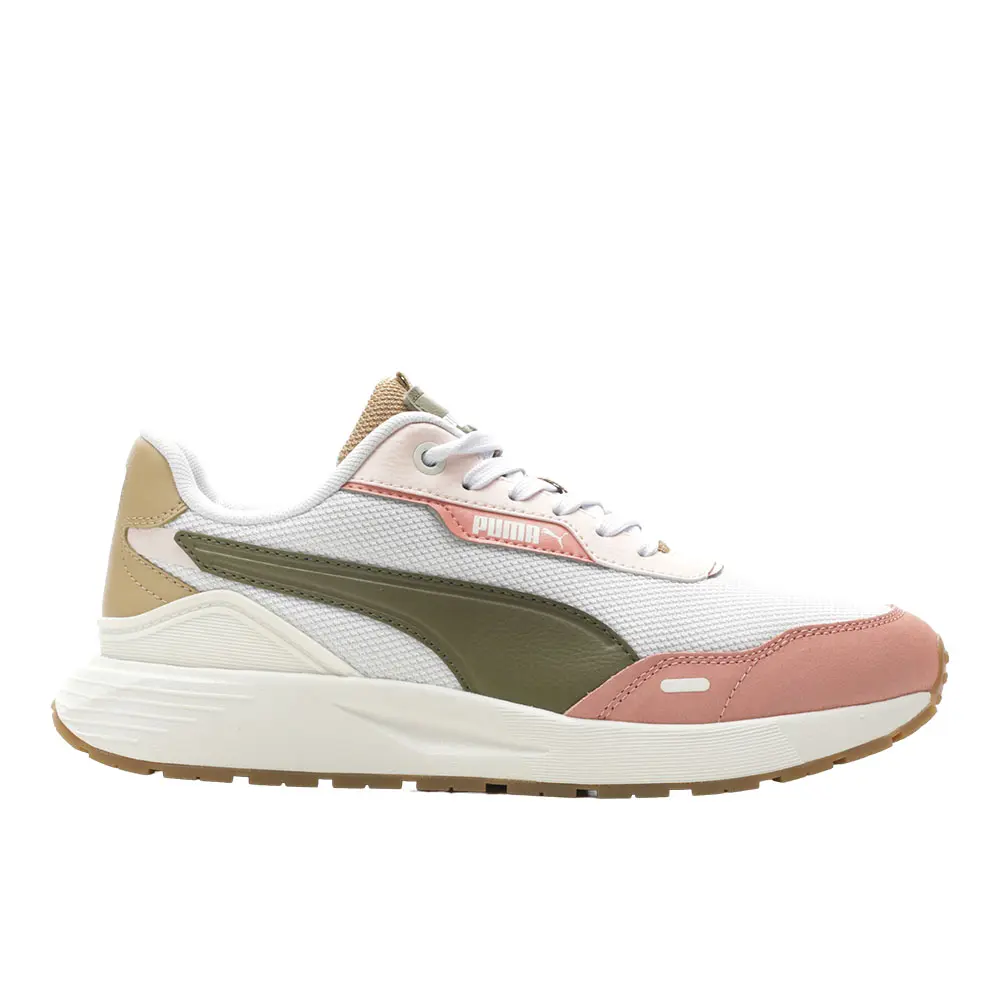 PUMA Womens Runtamed Plus Lace Up Sneakers Shoes Casual - Pink, White