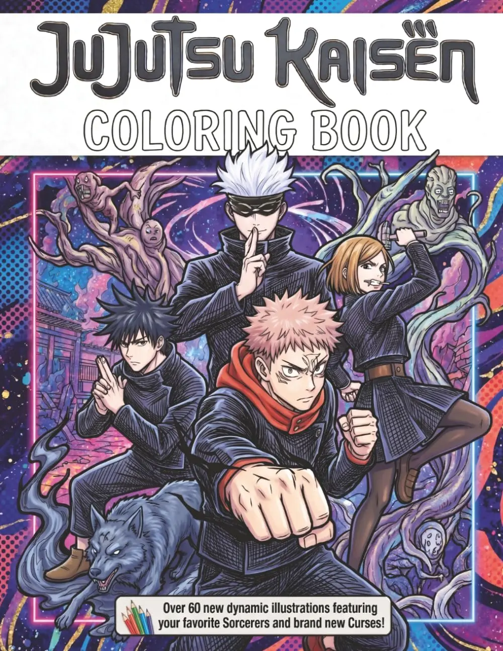 Coloring book: 50+ Single-Sided Coloring Pages for Anime Fans (Jujutsu Kaisen)