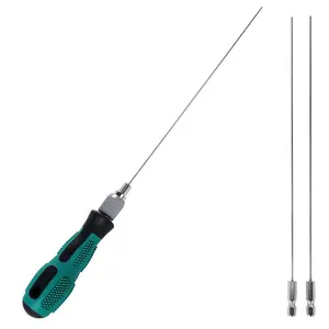 Printer Nozzle Cleaning Kit, 1.5mm & 1.7mm Extra-Long (210mm) Stainless Steel Throat Cleaning  with Rubber Handle, Detachable Design for  Printer Nozzle Unclogging & Maintenance