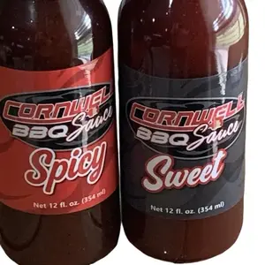 Cornwell BBQ Sauce Combo - Spicy & Sweet Flavors 12 fl oz Each Bottle 354 ml Total
