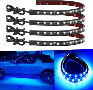 V Led Light Strip CM Waterproof Light Strips for Cars Motorcycles Golf Cart Interior & Exterior Marine Boat Blue Led Strip V  SMD,Pack of