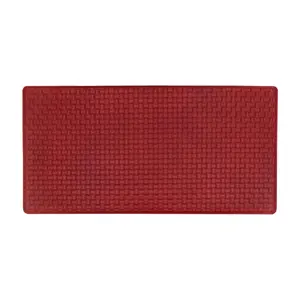 Achim AF2039LA12 Bath Anti-Fatigue Mat, 20x39 in Thick Woven-Embossed Faux-Leather Decorative Lava Bath Mat with Brush for Bathroom Use