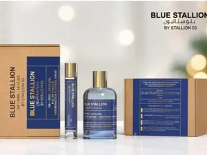 EMPER Blue Men's Eau de Parfum (EDP) Spray by Stallion 53 - 100ml (3.4oz), Ginger-Infused Fresh Blend, Long Lasting Woody Musky Masculine Fragrance, Boxed Gifts for Him