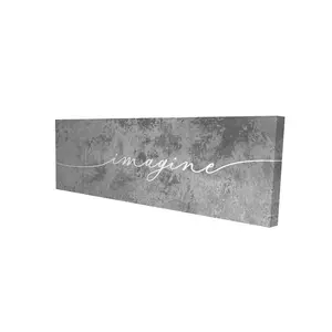 212 MAIN 16x48 in. Industrial Series High-Def Motivational "Imagine" Wall Print - Minimalist Artistic Home Decor, Bedroom Art