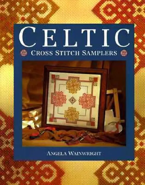 Used Book - Celtic Cross Stitch Samplers by Angela Wainwright (Paperback, English) - Includes Artforms, Illuminated Manuscripts, Key Patterns, Scrolled Jewellery, Stylized Animals, Projects
