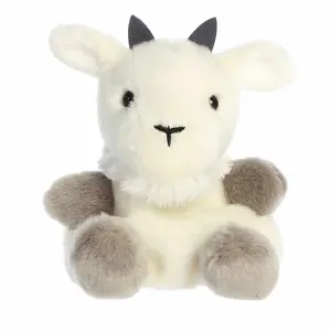 Palm Pals Adorable Jenny Mountain Goat 5 inch White Mini Soft Plush Collectable Stuffed Animal