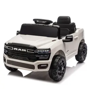 Licensed Dodge RAM 3500 12V Kids Ride on Truck Gift for Christmas Day Birthday,W/ Remote Control,2WD & Rear Shock Suspension,LED Headlights &Low Battery Alarm,3-speed Remote Adjustment,Built-in Music & Bluetooth,Recommended Age: 3-6