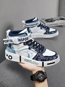 High-Top Casual Shoes for Teens, Outdoor Fashion Athletic Sneakers, Comfortable Sporty Skater Shoes, Training, All Season, Sports Shoes, Trainer