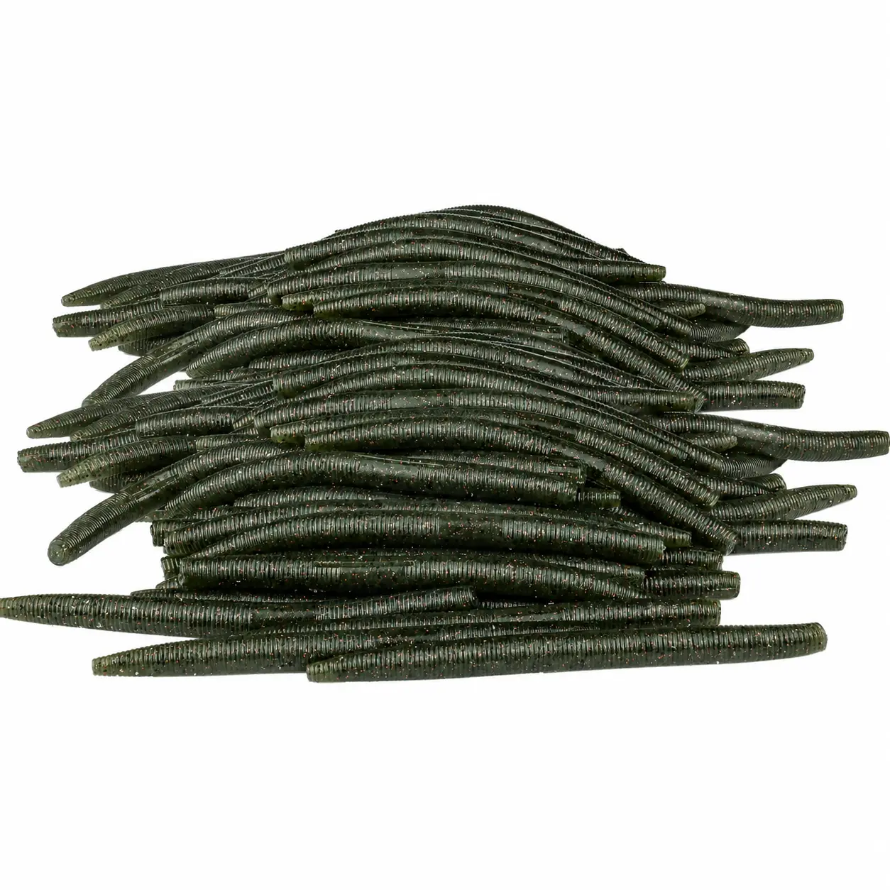 100PCS 5" Salt-Infused Watermelon Red Flake Senko Worms – Soft Plastic Bass Artificial Fishing Lures, Fit for Wacky, Carolina, Texas Rigs, Fishing Gifts, Artificial Fishing Lure
