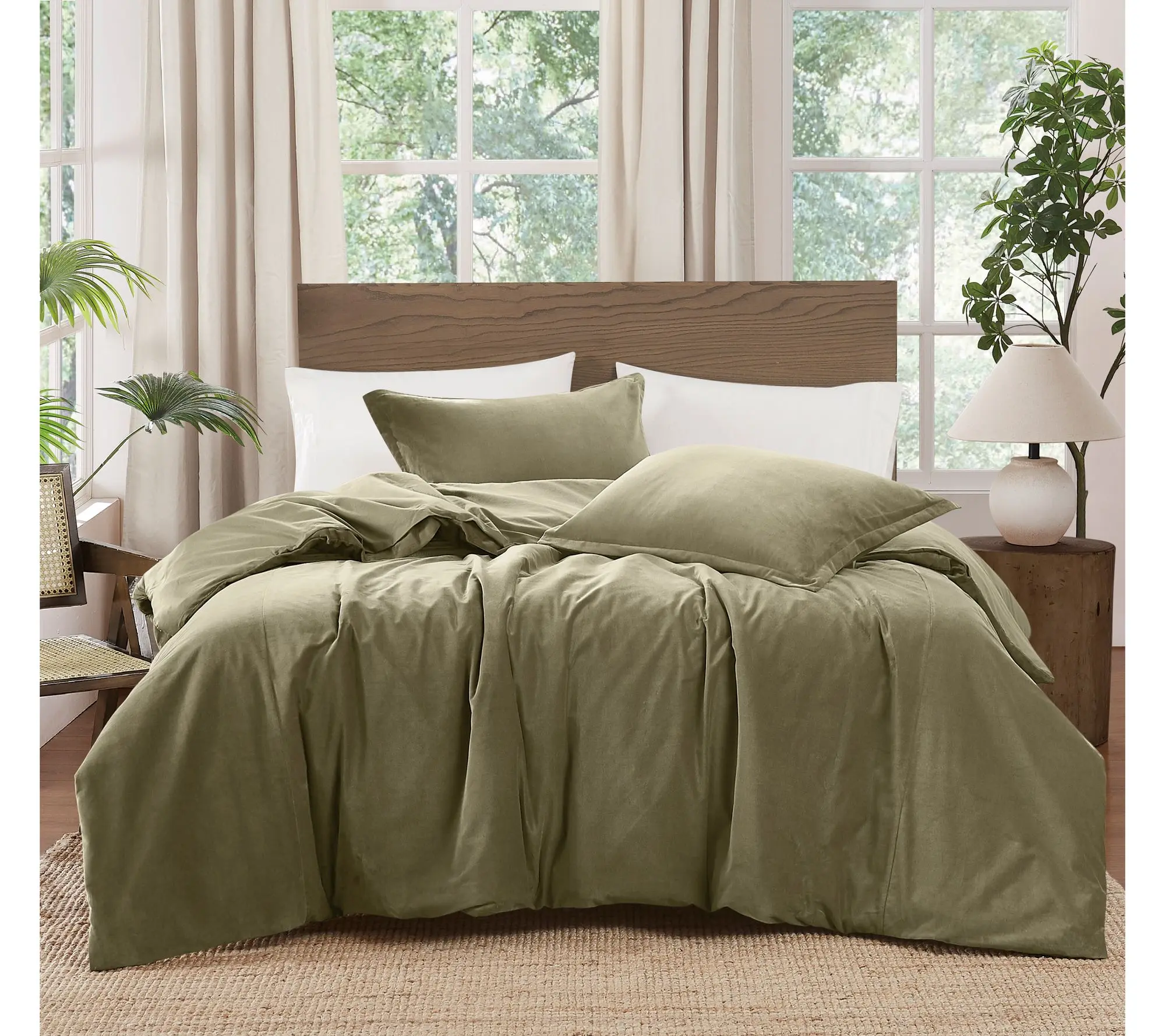 Brooklyn Loom Matte Cotton Velvet Twin/TXL Comforter Set