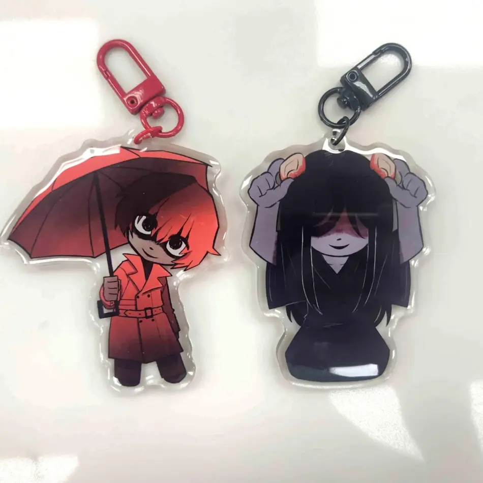 Double-Sided Acrylic Character Charms, Aesthetic Keychain Accessory for Handbags, random 1 pack