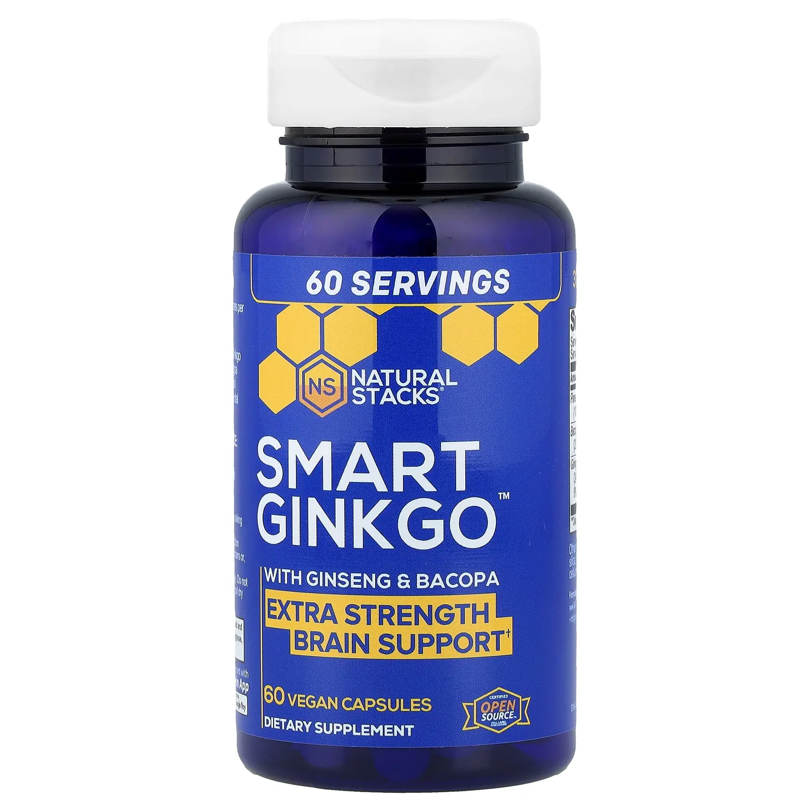 Natural Stacks Smart Ginkgo™, 60 Vegan Capsules