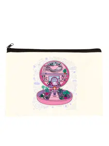 Polly Pocket Canvas Cosmetic Bag Organizer Travel Sundries Storage Pouch Office Pencil Case Zipper Wallet Gift