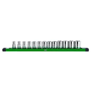 #Summervibes SK 3/8" Drive Socket Set, Deep Metric Sockets, 13-Piece, SuperKrome Finish, Premium CR-V Construction, with Aluminum Socket Organizer