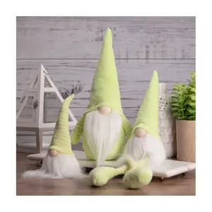 Northlight Lime Green and White Sitting SpringGnome Figure