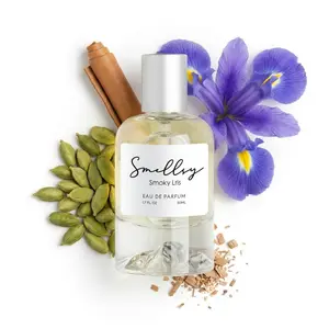 Woody Sandalwood, SMELLSY,  Unisex Perfume, Eau de Parfum,Smoky Lris Perfume 1.7 fl oz (50ml) Sandalwood, Cardamom, Orris, Ambrox, Cedarwood, Musk, Amber