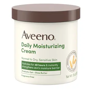 Aveeno Daily Moisturizing Cream, Fragrance Free, 15 Oz