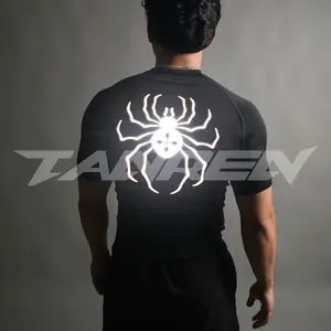 Reflective Chrollo Spider Compression Short Sleeve in Black
