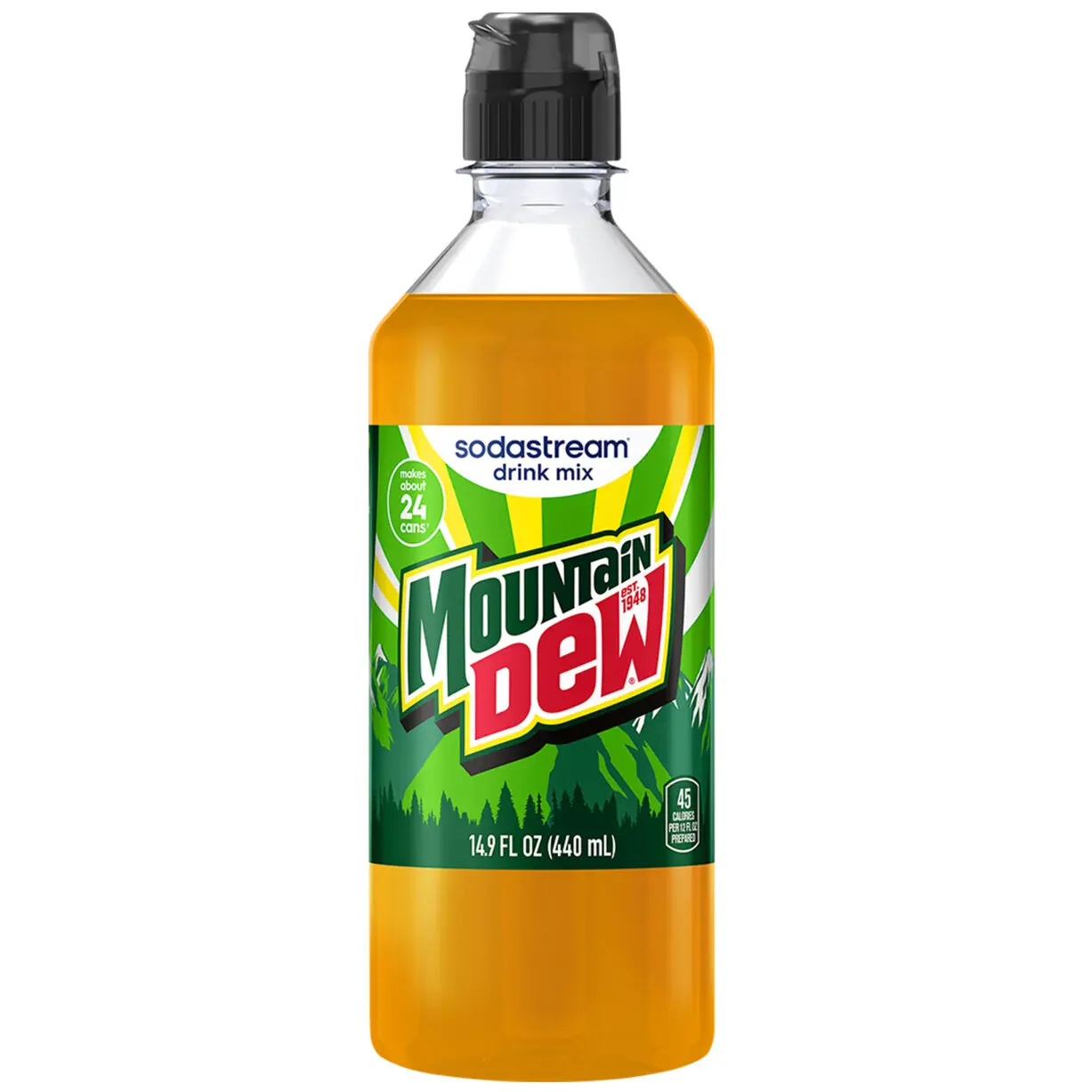 Sodastream Mountain Dew Flavor Syrup Singles Sodastream Mountain Dew Flavor Syrup Singles