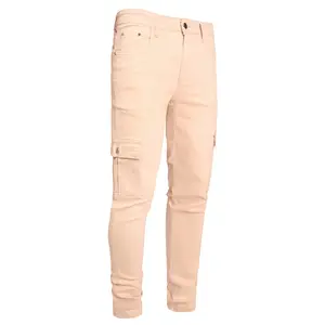 JUNBAOSS Men's Skinny Ripped Denim Trousers - Stretch Slim Tapered Leg, Comfort Flex Waist, Classic Cotton Fabric, Street Style Menswear, Elegant Men's Jeans