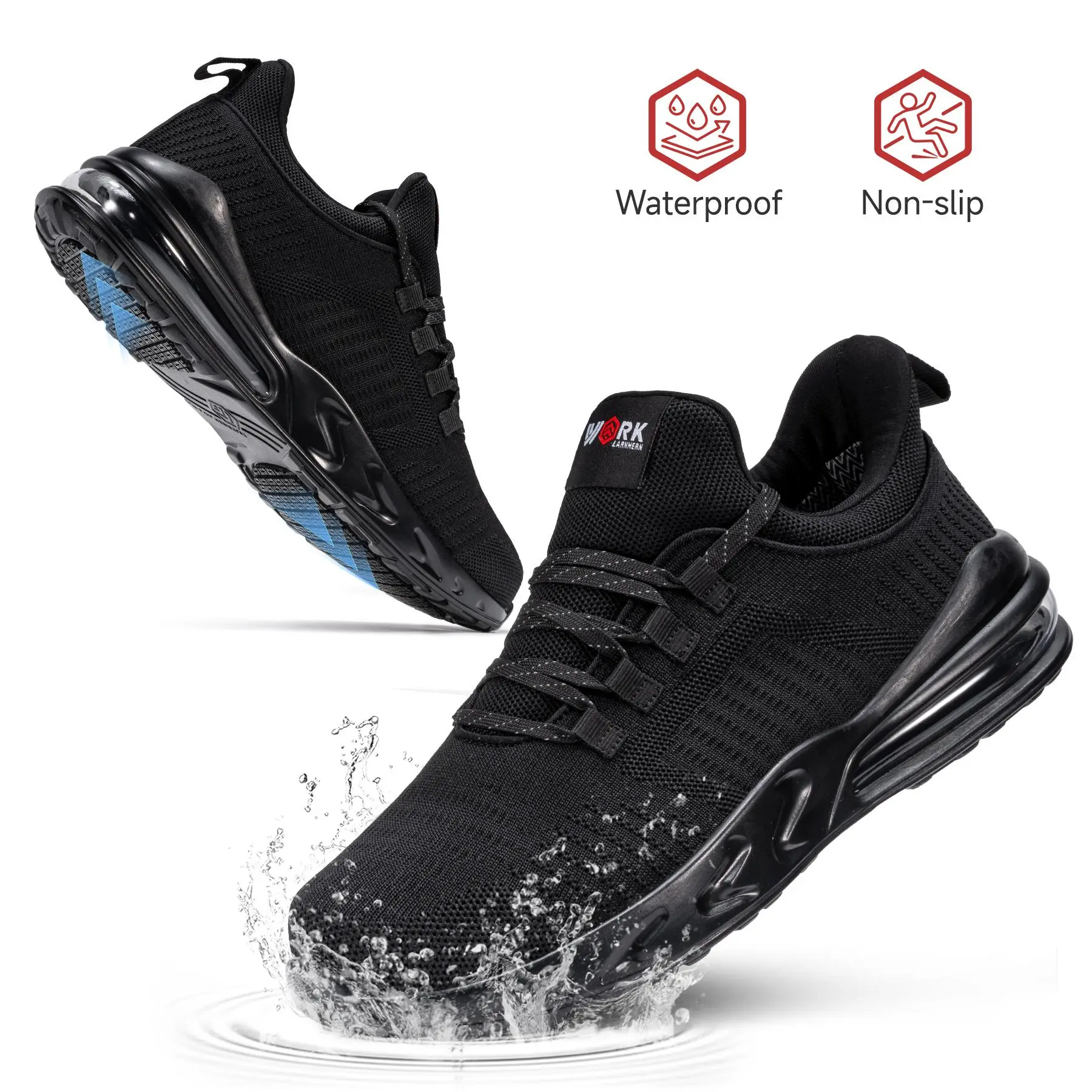 【SummerFinds】Unisex Slip & Oil Resistant Work Shoes. Four-way stretch waterproof fly knit, lightweight cushioned midsole  Waterproof safety chef shoes with breathable mesh, ideal for kitchen and hospital staff. #tiktokshopsummersale #BackToSchool